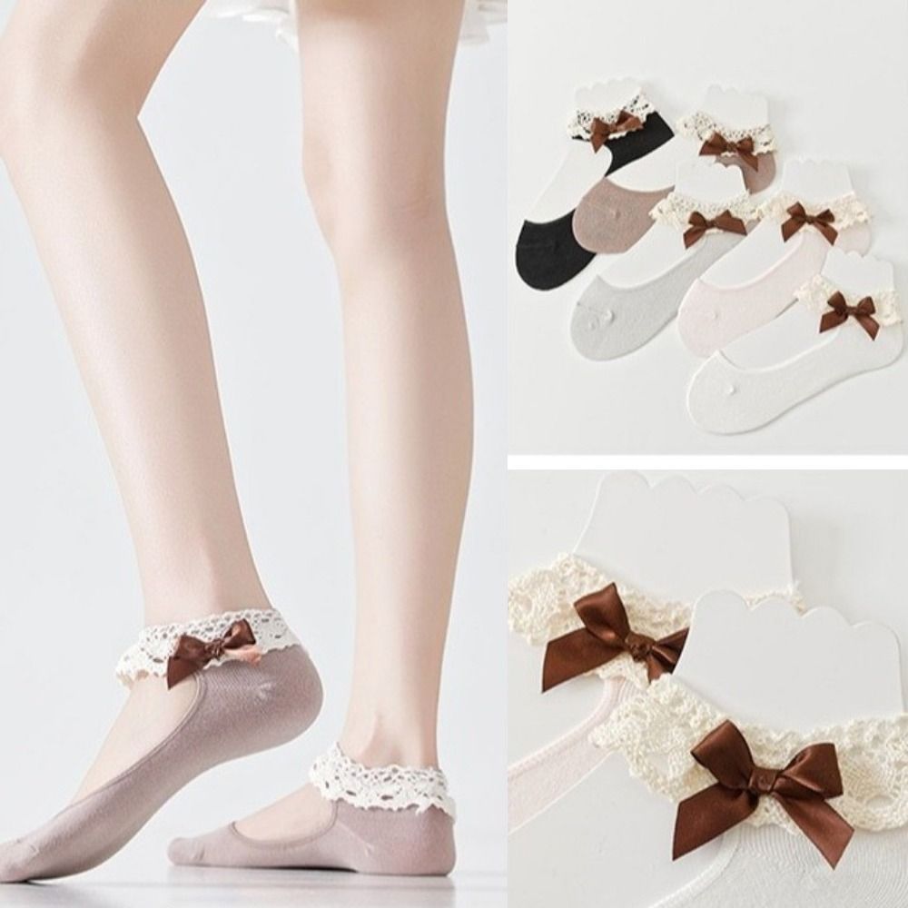Balletcore Lace Frill Boat Soc - Ankle Sock Low Cut 评论和价格