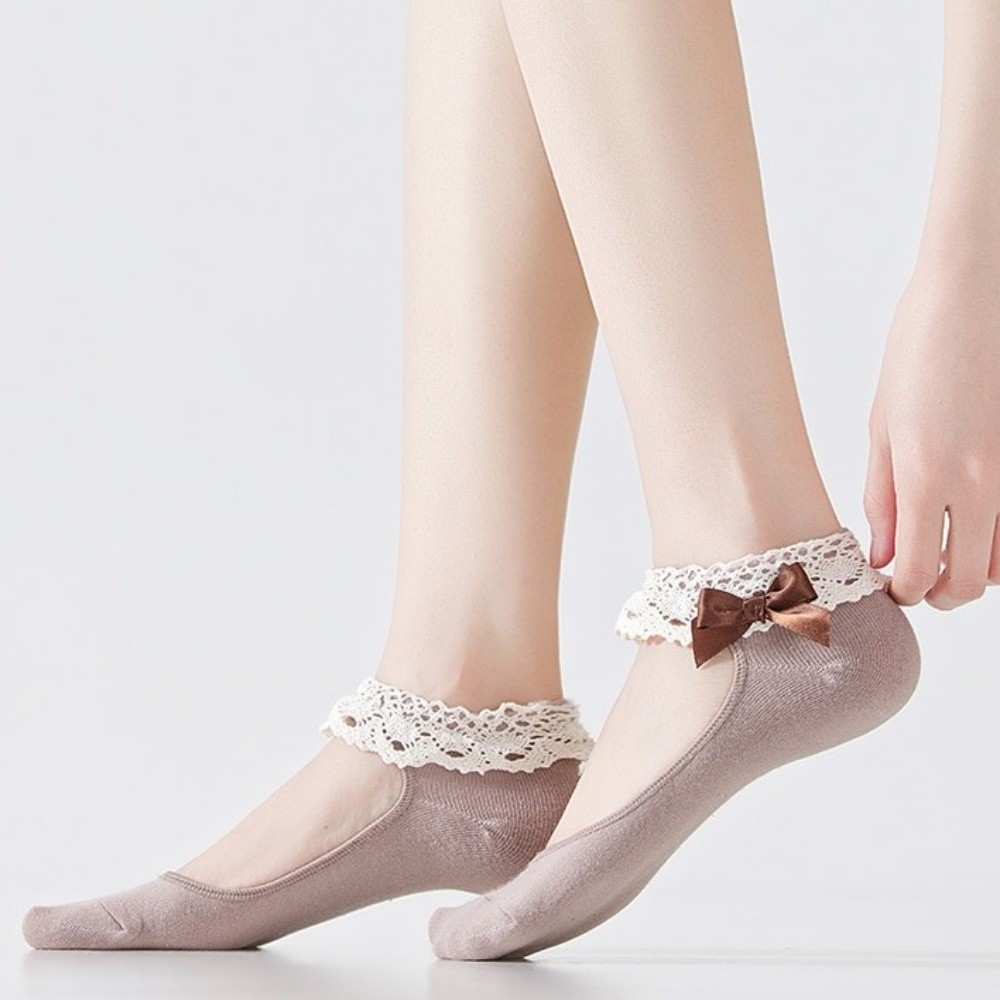 Balletcore Lace Frill Boat Soc - Ankle Sock Low Cut 评论和价格