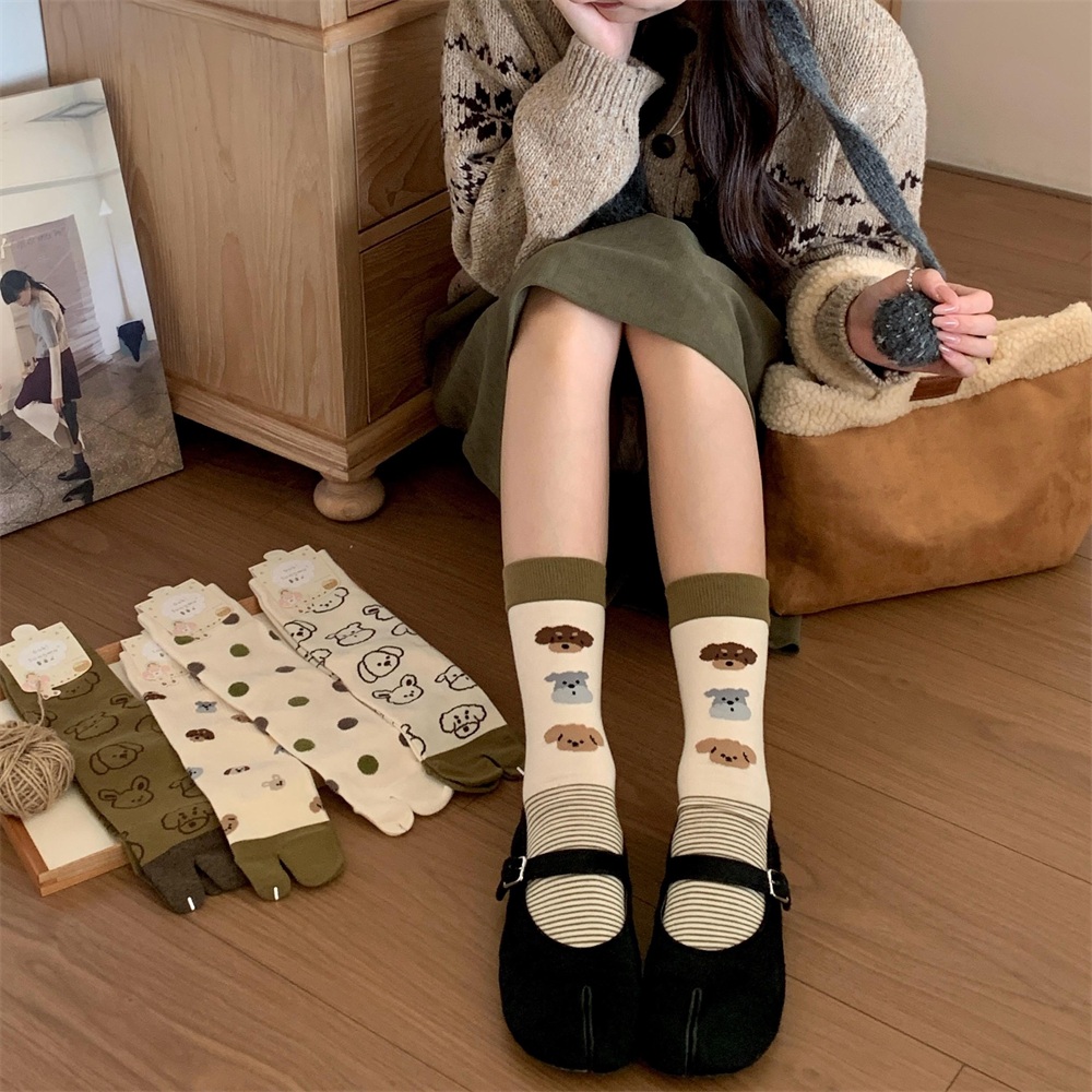 Dog Illustration Tabi Split‑To - Toe Sock Split 评论和价格