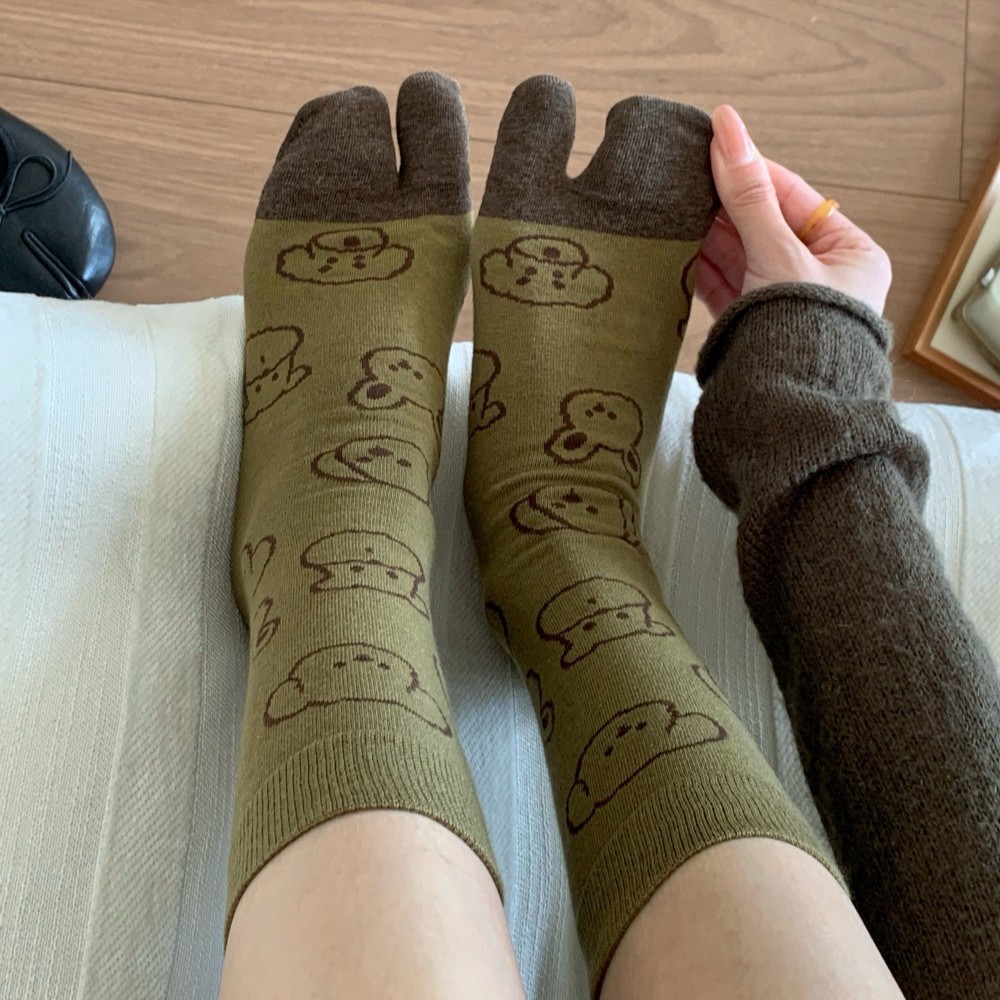 Dog Illustration Tabi Split‑To - Toe Sock Split 评论和价格